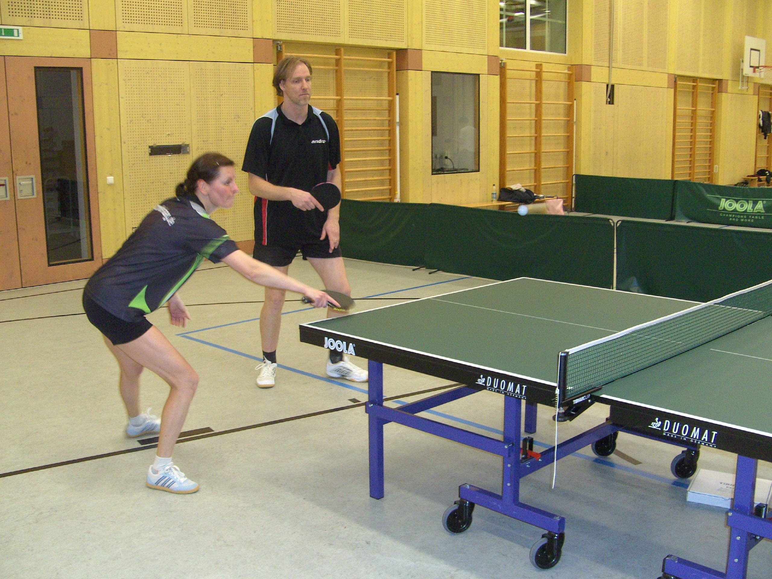 Christiane und Ulli beim wichtigen Mixed-Erfolg