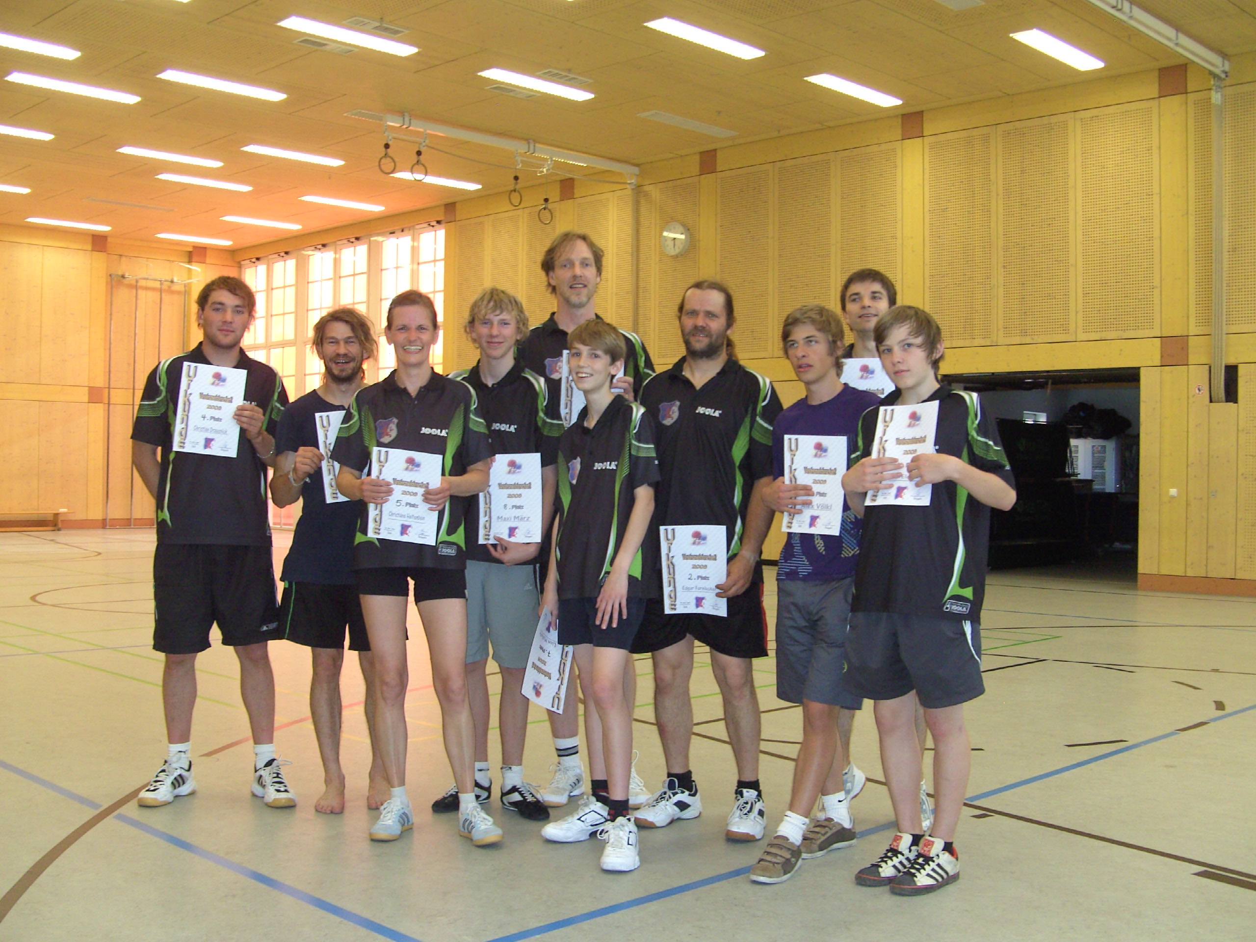Auge, Achim, Nane, Maxi, Ulli, Liam, Eddie, Alex, Nicky und Sebi